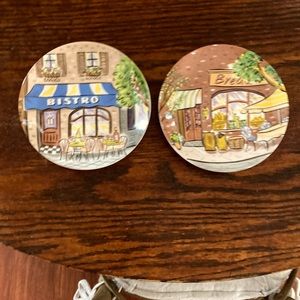 Genuine Avon China Dessert Plates “French Cafe”